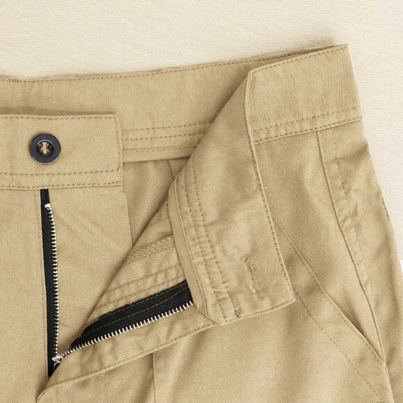 Khaki Casual Women's Plain Color Pocket Cropped Cargo bermudas shorts Pants - Picture 6 of 6